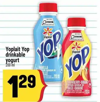 Yoplait Yop drinkable yogurt