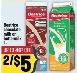Marché Adonis Beatrice chocolate milk or buttermilk offer