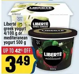 Marché Adonis Liberté greek yogurt or mediterranean yogurt offer