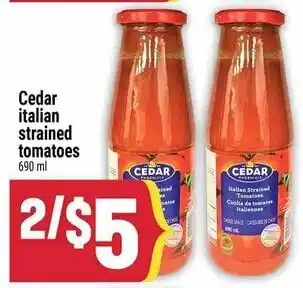 Marché Adonis Cedar italian strained tomatoes offer