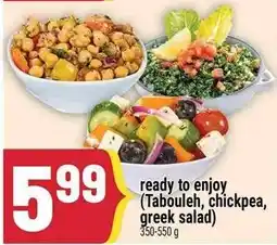 Marché Adonis ready to enjoy tabouleh chickpea greek salad offer