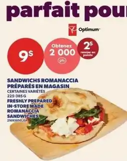 Provigo Optimum sandwiches romanaccia offer