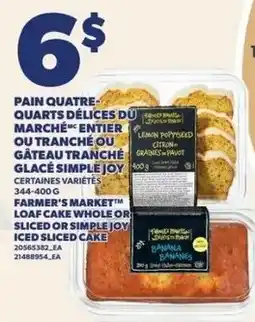 Provigo Farmer's Market whole or sliced or simple joy iced sliced cake offer