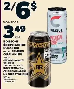 Provigo Rockstar celsius or alani nu energy drinks offer