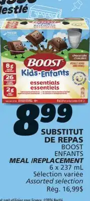 IGA BOOST ENFANTS MEAL /REPLACEMENT offer