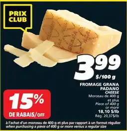 IGA PADANO CHEESE offer