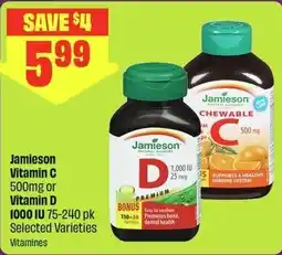 Chalo FreshCo Jamieson vitamin c or vitamin d offer