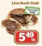 Nations Fresh Foods Live Rock Crab offer