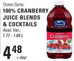 Askews Foods Ocean Spray 100% cranberry juice blends & cocktails offer
