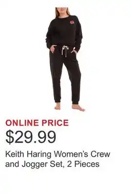 Costco Keith Haring Women's Crew and Jogger Set, 2 Pieces offer