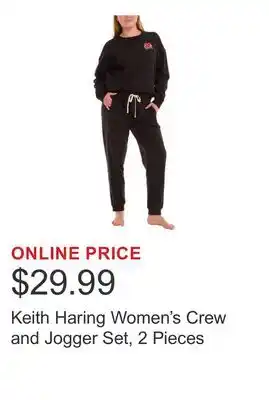 Costco Keith Haring Women's Crew and Jogger Set, 2 Pieces offer