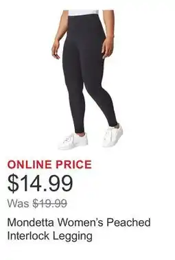 Costco Mondetta Women's Peached Interlock Legging offer