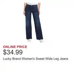 Costco Lucky Brand Women's Sweet Wide Leg Jeans offer