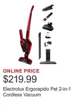 Costco Electrolux Ergorapido Pet 2-in-1 Cordless Vacuum offer
