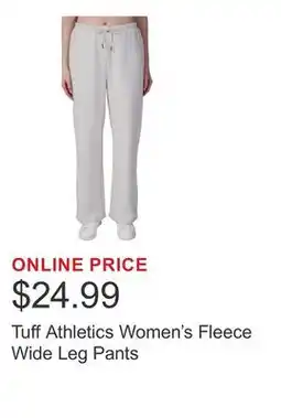 Costco Tuff Athletics Women's Fleece Wide Leg Pants offer