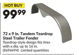 Princess Auto 72 x 9 in. Tandem Teardrop Steel Trailer Fender offer