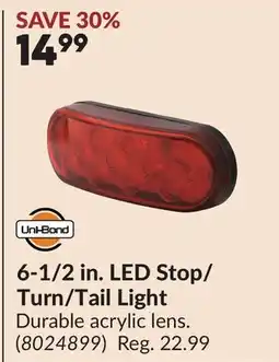 Princess Auto 6-1/2 in. LED Stop/Turn/Tail Light offer
