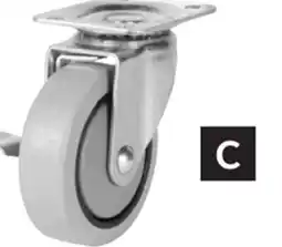 Princess Auto 4 in. Thermoplastic-Rubber Casters Swivel with Brake offer