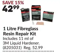 Princess Auto 1 Litre Fibreglass Resin Repair Kit offer
