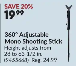Princess Auto 360° Adjustable Mono Shooting Stick offer
