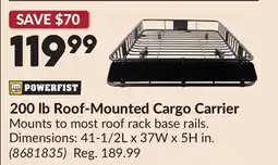 Princess Auto 200 lb Roof-Mounted Cargo Carrier offer