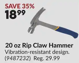 Princess Auto 20 oz Rip Claw Hammer offer