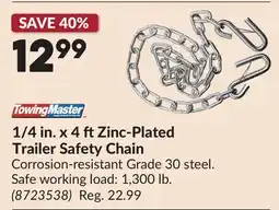 Princess Auto 1/4 in. x 4 ftZinc-Plated Trailer Safety Chain offer