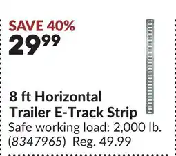 Princess Auto 8 ft Horizontal Trailer E-Track Strip offer