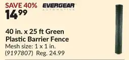 Princess Auto 40 in. x 25 ft Green Plastic Barrier Fence offer