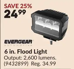 Princess Auto EVERGEAR 6 in. Flood Light offer