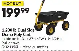 Princess Auto 1,200 lb Dual Side Dump Poly Cart offer
