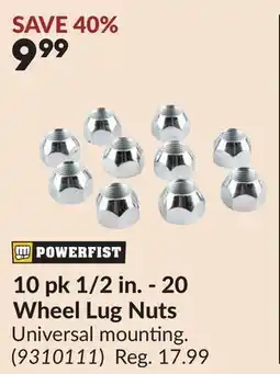 Princess Auto 10 pk 1/2 in. - 20 Wheel Lug Nuts offer