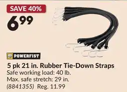 Princess Auto 5 pk 21 in. Rubber Tie-Down Straps offer