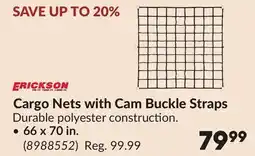 Princess Auto Cargo Nets with Cam Buckle Straps offer