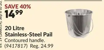 Princess Auto 20 Litre Stainless-Steel Pail offer