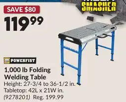 Princess Auto 1,000 lb Folding Welding Table offer