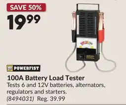 Princess Auto 100A Battery Load Tester offer