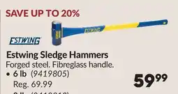 Princess Auto Estwing Sledge Hammers, 6 lb offer