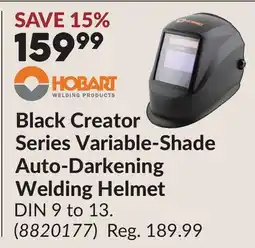 Princess Auto Black Creator Series Variable-Shade Auto-Darkening Welding Helmet offer