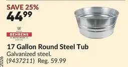Princess Auto 17 Gallon Round Steel Tub offer