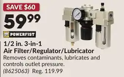 Princess Auto 1/2 in. 3-in-1 Air Filter/Regulator/Lubricator offer