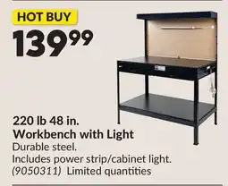 Princess Auto 220 lb 48 in. Workbench with Light offer