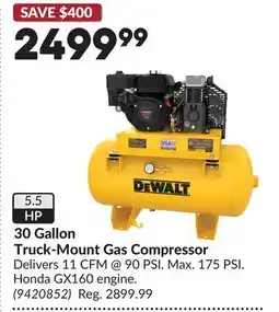 Princess Auto 30 Gallon Truck-Mount Gas Compressor offer