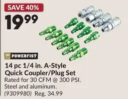 Princess Auto 14 pc 1/4 in. A-Style Quick Coupler Plug Set offer