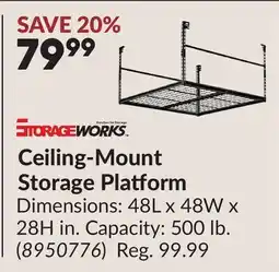 Princess Auto Ceiling-Mount Storage Platform offer