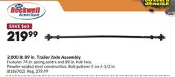 Princess Auto 2,000 lb 89 in. Trailer Axle Assembly offer