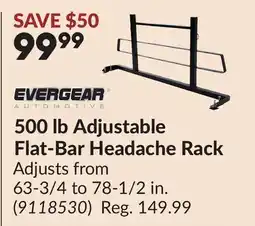 Princess Auto 500 lb Adjustable Flat-Bar Headache Rack offer