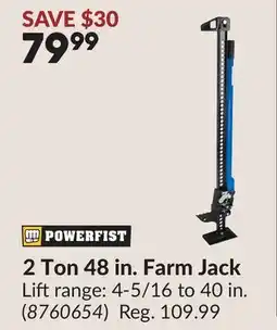 Princess Auto 2 Ton 48 in. Farm Jack offer