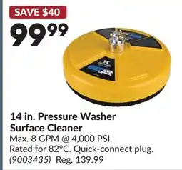 Princess Auto 14 in. Pressure Washer Surface Cleaner offer