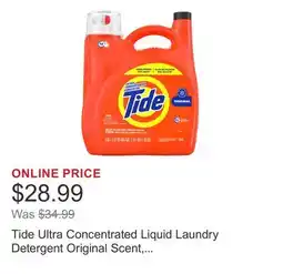 Costco Tide Ultra Concentrated Liquid Laundry Detergent Original Scent, 146 loads offer